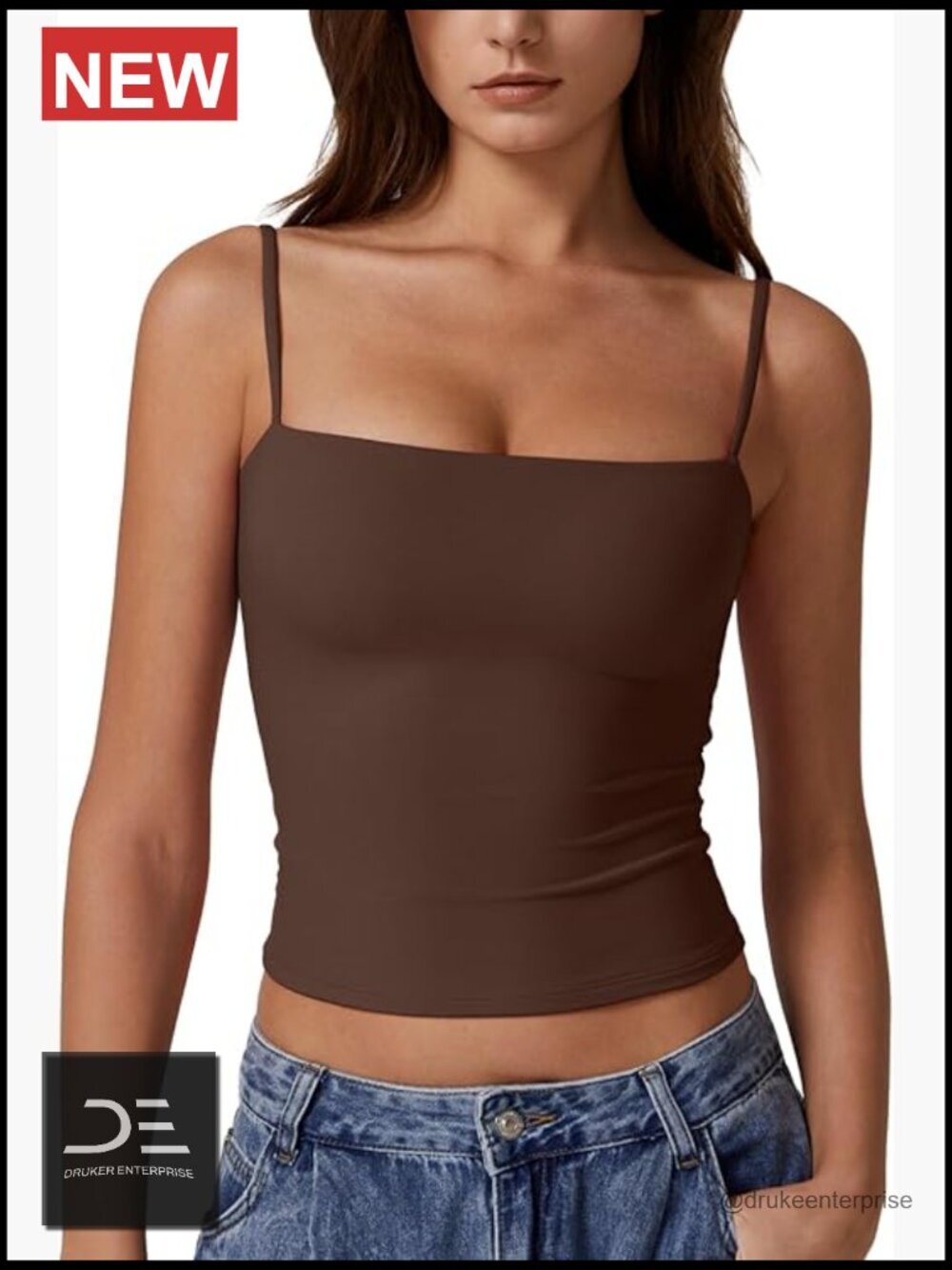Double Lined Adjustable Spaghetti Strap Tank Top Camisole